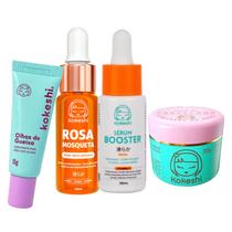 Kit 4 Renovadores Kokeshi Vitamina C Rosa Mosquesta Pele Porcelana Olhos de Gueixa Kit 4 Renovadores Kokeshi Vitamina C Rosa Mosquesta Pele Porcelana Olhos de Gueixa