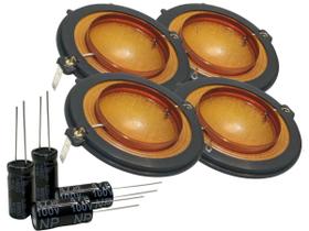 Kit 4 Reparo Driver D200 Completo fenólico acompanha 4 capacitores resistentes e com longa vida