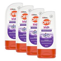 Kit 4 Repelente de Insetos Loção Off! Kids 200ml