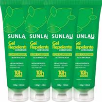 Kit 4 Repelente De Insetos Sunlau Gel Com Icaridina 120g