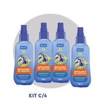 Kit 4 Repelentes Spray Infantil Kids Mosquitos Baruel 100ml