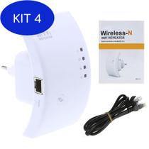 Kit 4 Repetidor De Sinal Wi-Fi 600Mbps Amplificador Wireless