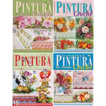 Kit 4 Revista Artesanato Bordados Modernos Pintura em Tecido