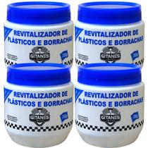 Kit 4 Revitalizadora de Plástico e Borracha, Brilho e Restaura - 200g