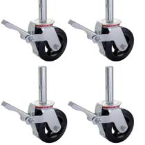 Kit 4 rod.gir.150mm espi.lisa 140 mm freio r.ferro c/borr-rol.3797