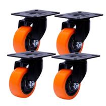 Kit 4 rod.gir.41mm preto c/pla 60x43 r. bp c/rol.esf.laranja (6233 Kit 4 rod.gir.41mm preto c/pla 60x43 r. bp c/rol.esf.laranja (6233