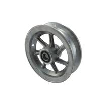 Kit 4 Roda Aro Alumínio 8" C/ Rolamento 7 Raios