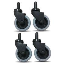 Kit 4 Roda Rodizio Completo Para Carrinhos Bralimpia Rd3Pro