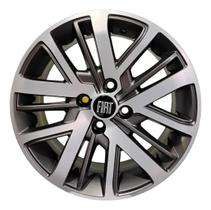 Kit 4 Rodas 15x6 4x98 Strada Volcano Grafite Fosca Diamantada Krmai S27