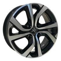 Kit 4 Rodas 17x6 4x108 Cactus Preta Diamantada Krmai S14