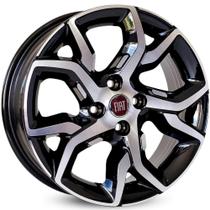 Kit 4 Rodas 17X6 4X98 Argo HGT Preta Diamantada Krmai R92 Kit 4 Rodas 17X6 4X98 Argo HGT Preta Diamantada Krmai R92