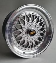 Kit 4 Rodas 17x7 5x100 / 112 BBS Hiper Diamantada Krmai M17