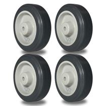 Kit 4 Rodas 412 BP SM de 4” Borracha PVC 100mm 65kg Cada Eixo 5/16” Schioppa Kit 4 Rodas 412 BP SM de 4” Borracha PVC 100mm 65kg Cada Eixo 5/16” Schioppa