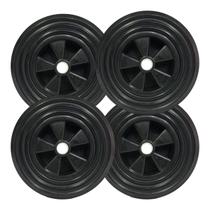 Kit 4 Rodas 8” para Container de Lixo Plástico Reforçadas, Impermeáveis e Leves
