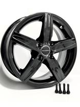 Kit 4 Rodas Aro 15 4x108 Ford Ka Eco Fiesta Black Scorro S219