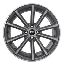 Kit 4 Rodas Aro 15x6 4x100 Eclipse Grafite Diamantada Krmai K63