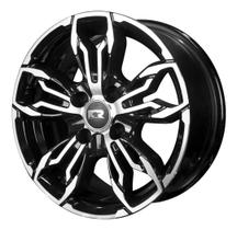 Kit 4 Rodas Aro 15x6 4x108 Escort Preta Diamantada Krmai K61