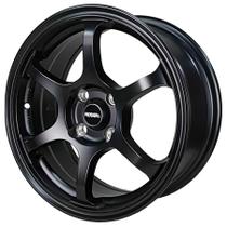 Kit 4 Rodas Aro 15x6.5 Rodera NK 4x100 Black RDR03