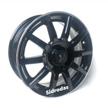 Kit 4 Rodas Aro 15x6 Daimler 4X100/108 Black BRW 1570