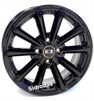 Kit 4 Rodas Aro 15x6 Eclipse 4x100 Black Krmai k63