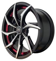 Kit 4 Rodas Aro 15x7 Rays CB73 8x100 ET35 Preto c/ Borda vermelha Kit 4 Rodas Aro 15x7 Rays CB73 8x100 ET35 Preto c/ Borda vermelha