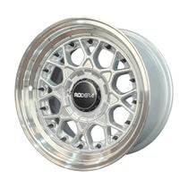 Kit 4 Rodas Aro 15x8 Rodera RS2 Flat 4x100/108 Prata Detalhe Preto RDR26 ET 25 Kit 4 Rodas Aro 15x8 Rodera RS2 Flat 4x100/108 Prata Detalhe Preto RDR26 ET 25