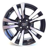 Kit 4 Rodas Aro 16 4x100 Kicks Preta Diamnatada Krmai S33