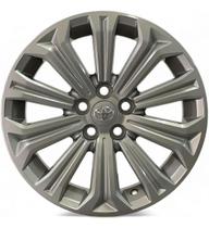 Kit 4 Rodas Aro 16X6 5X100 Corolla Hybrid Grafite Brilhante Krmai S22