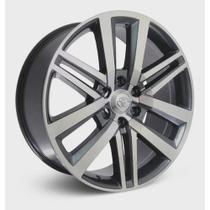 Kit 4 Rodas Aro 16X7 6X139 Hilux SW4 Grafite Diamantada Krmai R72