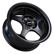 Kit 4 Rodas Aro 16x7 Rodera EVO 4x100/108 ET35 Preto Fosco