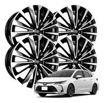 kit 4 Rodas aro 17 Corolla Altis 2025 Preta diamantada