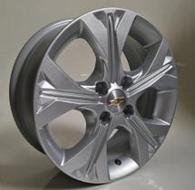 Kit 4 Rodas Aro 17x6 4x100 Onix Plus Prata Krmai S21