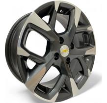 Kit 4 Rodas Aro 17x7 4x100 Nova Montana Grafite Diamantada Krmai S47