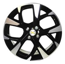 Kit 4 Rodas Aro 17x7 4x100 Nova Montana Preta Diamantada Krmai S47