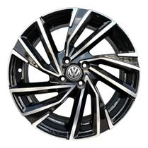 Kit 4 Rodas Aro 17x7 4x108 Golf gti Preta Diamantada Krmai K72