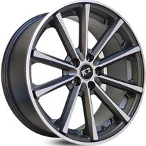 Kit 4 Rodas Aro 17X7 5X100 Eclipse Preta diamnatada Krmai K63