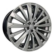 Kit 4 Rodas Aro 17x7 5x100 Grafite Diamantada Corolla GR Krmai S49