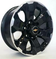 Kit 4 Rodas Aro 17x7 6x139 GM S10 Lt Ltz High Preta Diamantada Krmai S30