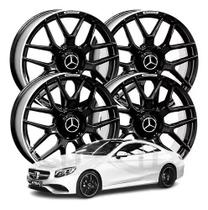 kit 4 Rodas aro 18 Mercedes S63 C63 Preta Brilhante kit 4 Rodas aro 18 Mercedes S63 C63 Preta Brilhante