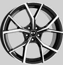 Kit 4 Rodas Aro 18x7 5x114 Civic Preta Diamantada Krmai K73