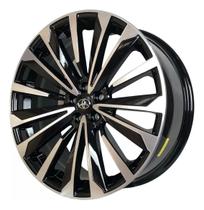 Kit 4 Rodas Aro 18x7 5x114 Corolla Gr Preta Diamantada Krmai S49