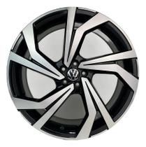 Kit 4 Rodas Aro 18x7 5x114 Jetta Preta Diamantada Krmai S54