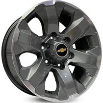 Kit 4 Rodas Aro 18X7 6X139 S10 2021 Grafite Diamantada Krmai S30