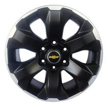 Kit 4 Rodas Aro 18X7 6X139 S10 2021 Preta Fosca Diamantada Krmai S30