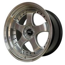 Kit 4 Rodas Aro 18x8.5 Rodera MST 5x100/114,3 Prata Diam