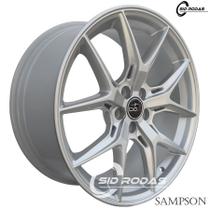 Kit 4 Rodas Aro 18x8 BBS Sampson 5x113 Prata B.A.R