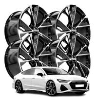 kit 4 Rodas aro 19 AUDI Rs7 A3 A4 Preta diamantada