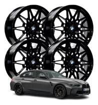 kit 4 Rodas aro 19 BMW M3 M4 Black Piano