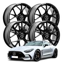 kit 4 Rodas aro 20 Mercedes AMG GT Preta Brilhante