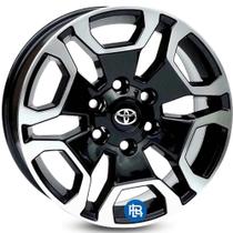 Kit 4 rodas Aro 20x8,5 6x139 Hilux SRX Preta Diamantada Krmai S31